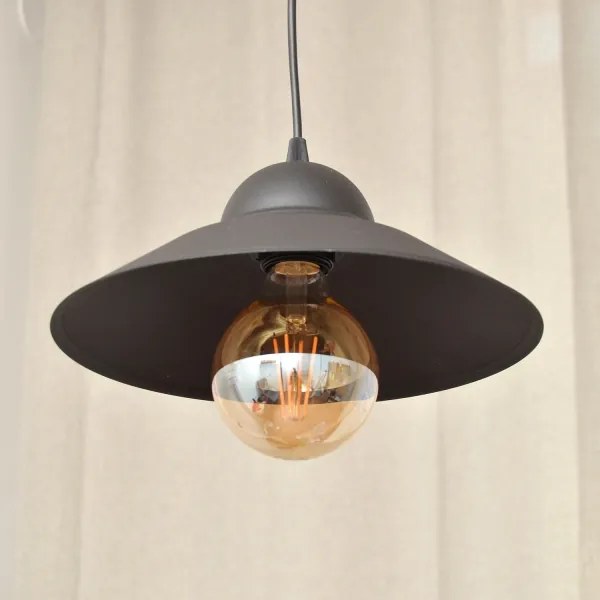 Csillár zsinóron SORAPIS 1xE27/15W/230V fekete