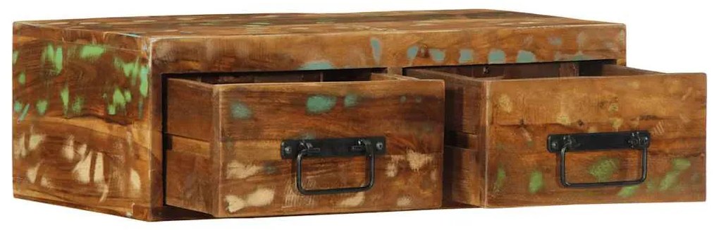 tömör újrahasznosított falra szerelhető TV-szekrény 60x30x19 cm