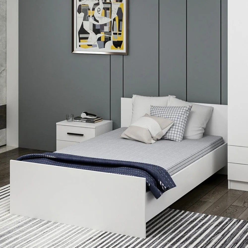 Fehér egyszemélyes ágy 120x200 cm Kale – Kalune Design