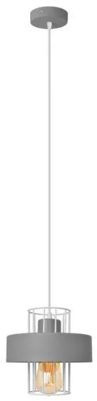 Csillár zsinóron VOLTA 1xE27/15W/230V szürke