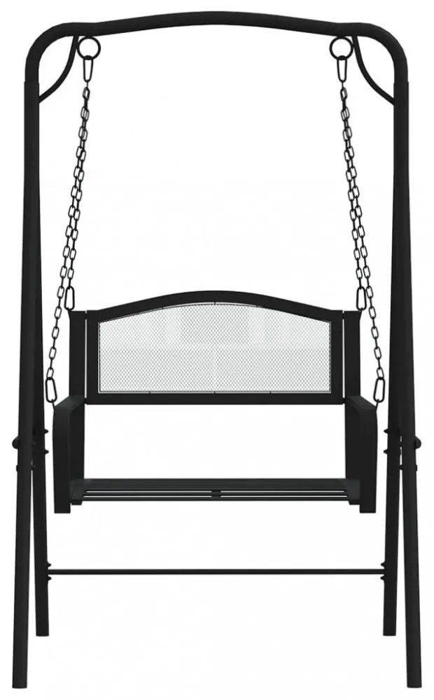 fekete acél hintapad 124 cm