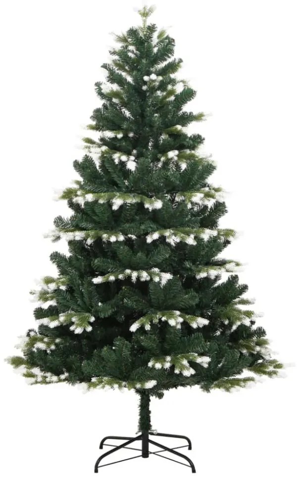 csuklópántos műkarácsonyfa hóval 210 cm