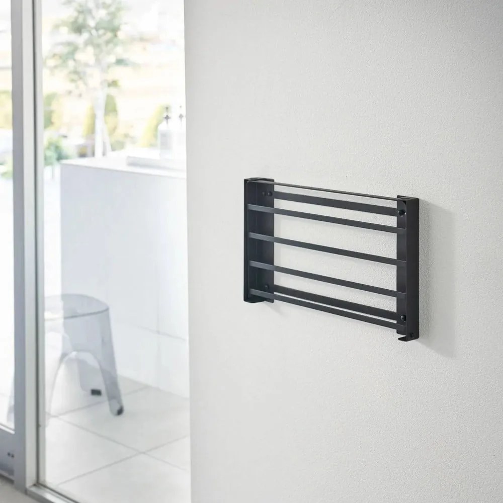 Matt fekete fali acél fürdőszobai polc Tower – YAMAZAKI