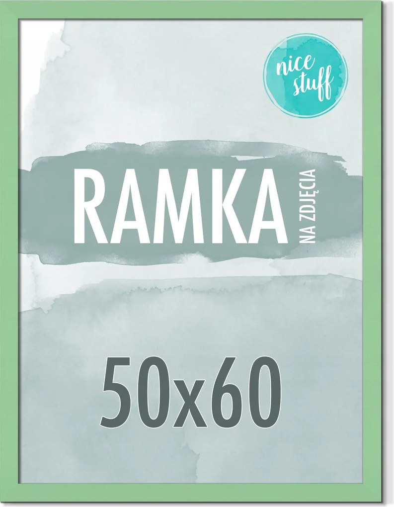 Képkeret 50x60 Képkeret Fotó 60x50 Mdf Menta Zöld