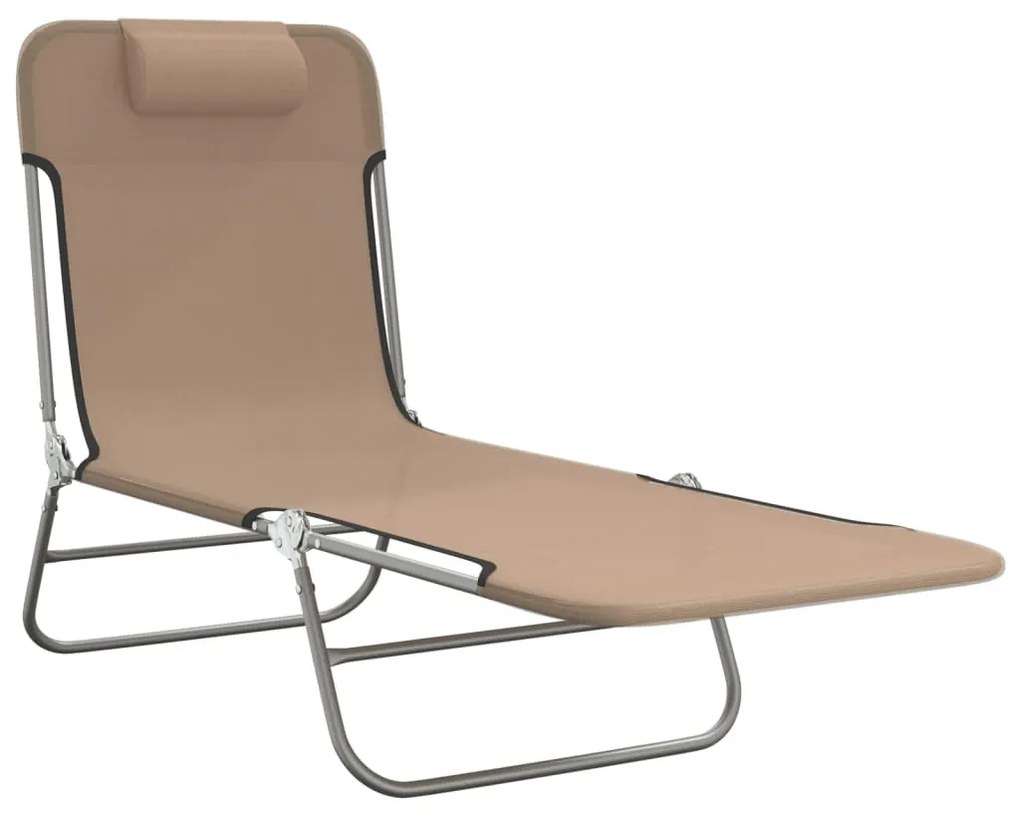 2 db tópszínű textilén és acél összecsukható napágy