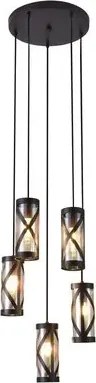 Rabalux beltéri függeszték e14 5x40w barna oberon