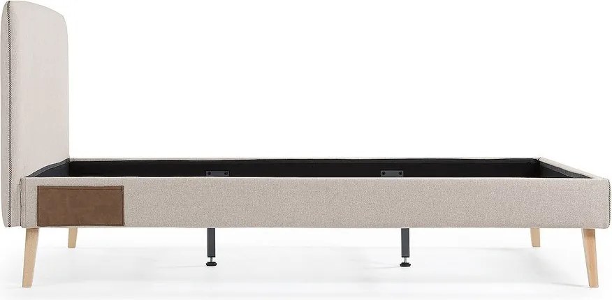 Lydia bézs kétszemélyes ágy, 160 x 200 cm - Kave Home