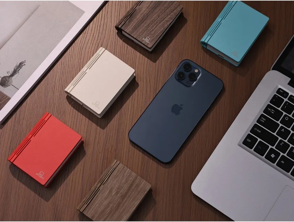 Natúr színű USB hordozható fénydekoráció BookLight – Gingko