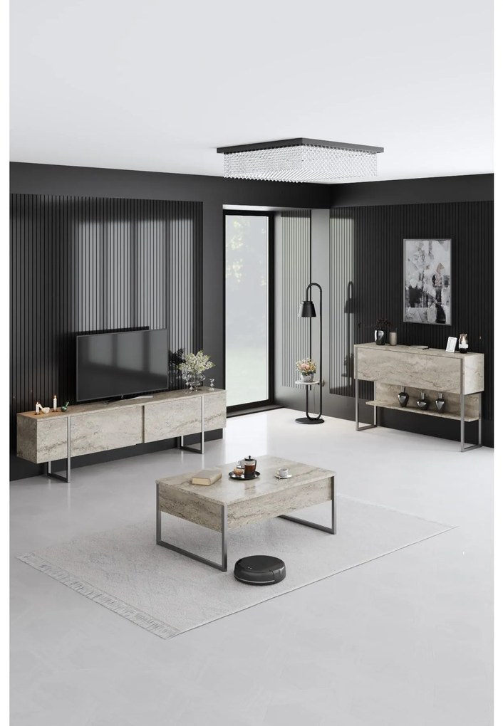 Nappali fal Luna set (travertin + ezüst) . 1102333