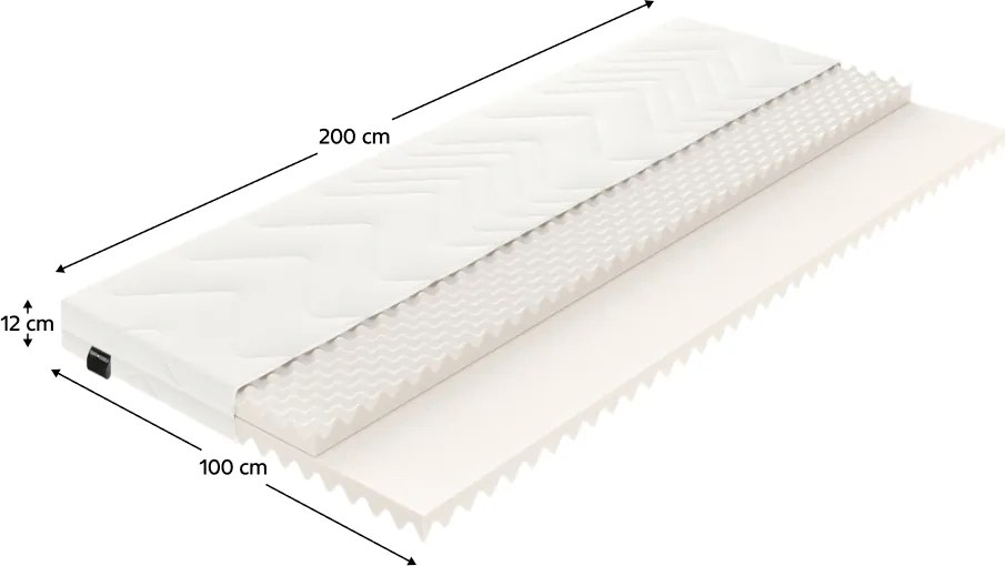 Matrac, habszivacs, 100x200, VALERI