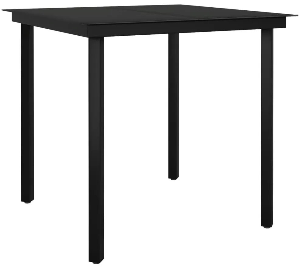 3 részes szürke polyrattan kerti étkezőgarnitúra párnával