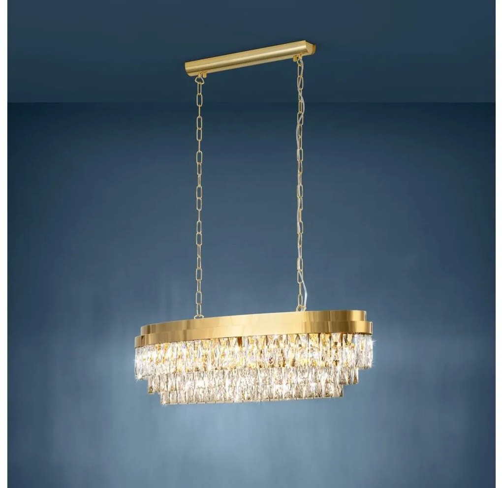 Eglo 39462 - Csillár láncon VALPARAISO 10xE14/40W/230V arany