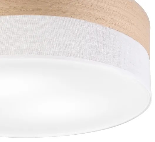 Mennyezeti lámpa SIRJA WOOD 2xE27/15W/230V átm. 45 cm fehér/tölgy