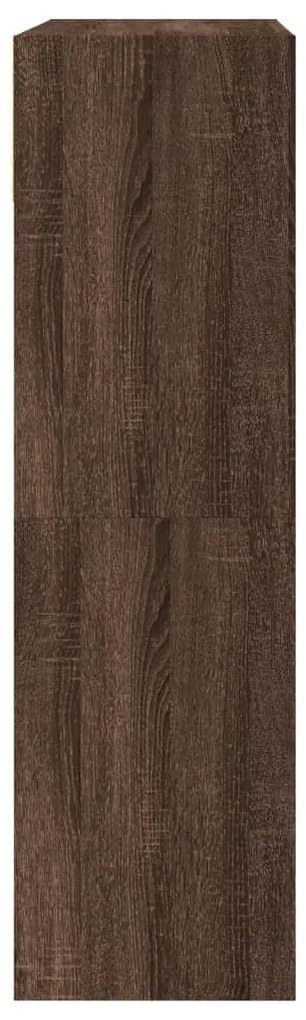 barna tölgy cipőszekrény 2 kihajtható fiókkal 80x34x116 cm