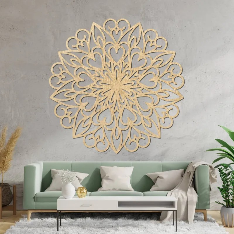 Faragott mandala, fa faldekoráció | FARLIKT