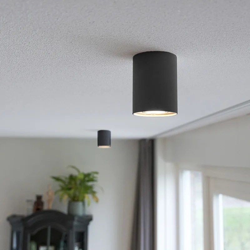 Okos felületre szerelhető spotlámpa fekete acéllal, WiFi GU10-zel - Rondoo Up