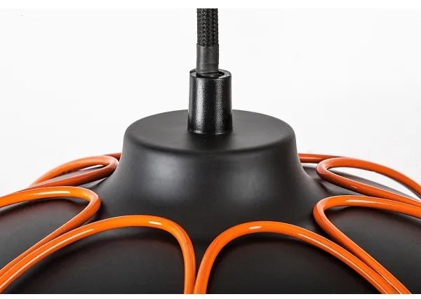 Rabalux 72034 - Csillár zsinóron SVENS 1xE27/60W/230V fekete/narancs