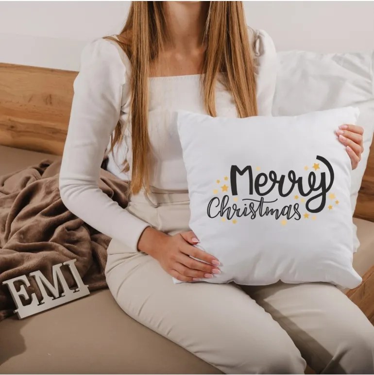 EMI Merry Christmas karácsonyi díszpárna 40x40 cm