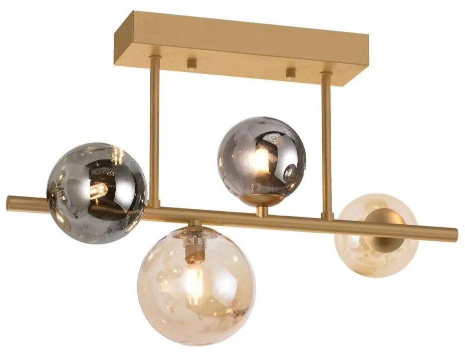 Zuma Line MX5918-4-EGN - Csillár rúdon VILLA 4xG9/3,5W/230V arany