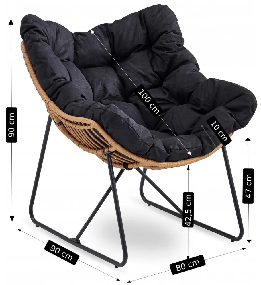 Pihenőfotel Fekete Színben. FIN