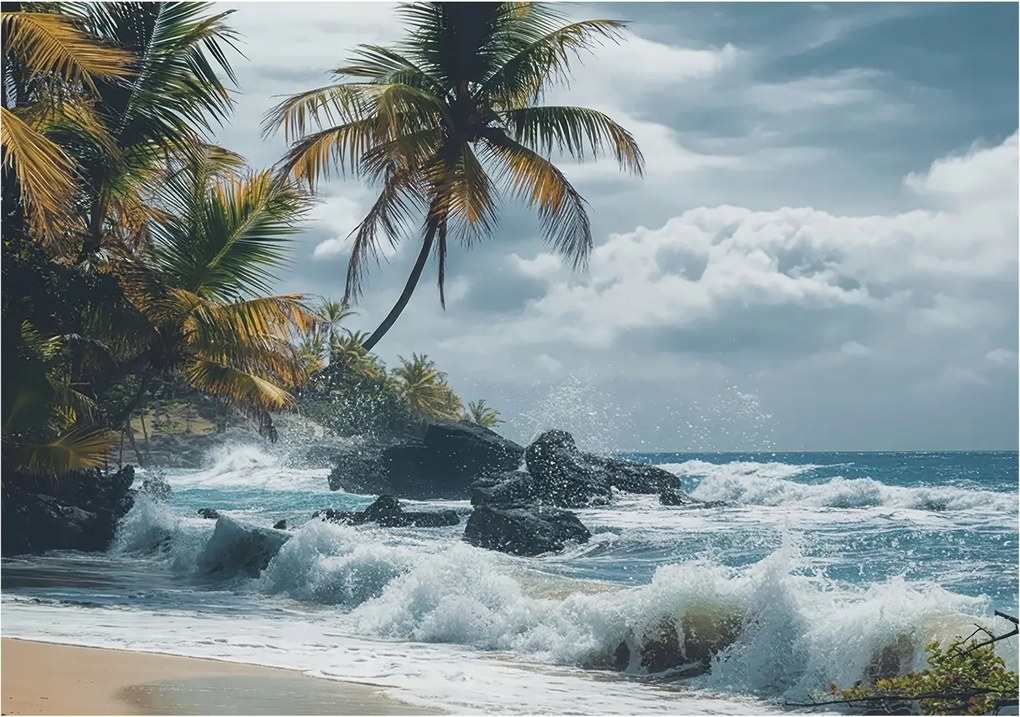 Dekoratív Fali Fotótapéta Egzotikus tengerpart 312x219 Ragasztó