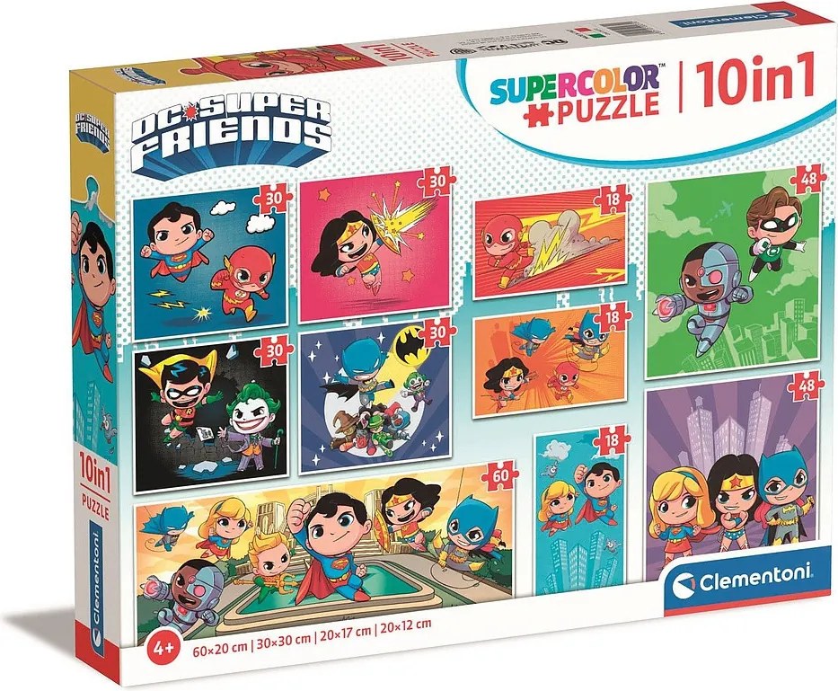 DC Super Hero Idols 10 az 1-ben puzzle Clementoni