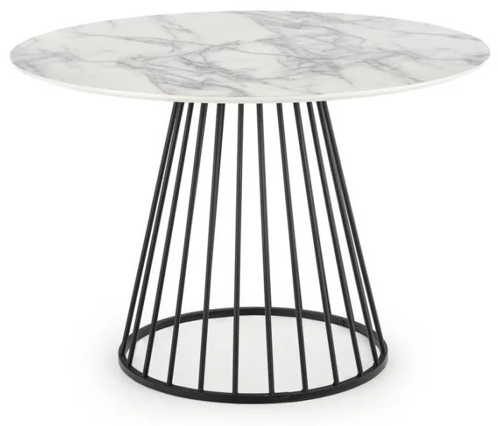 SEREIN étkezőasztal, fehér márvány dekor/fekete