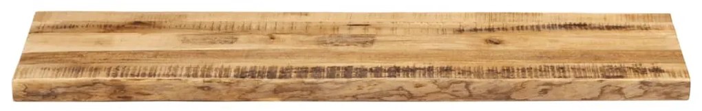 tömör nyers mangófa természetes élű asztallap 110 x 40 x 2,5 cm