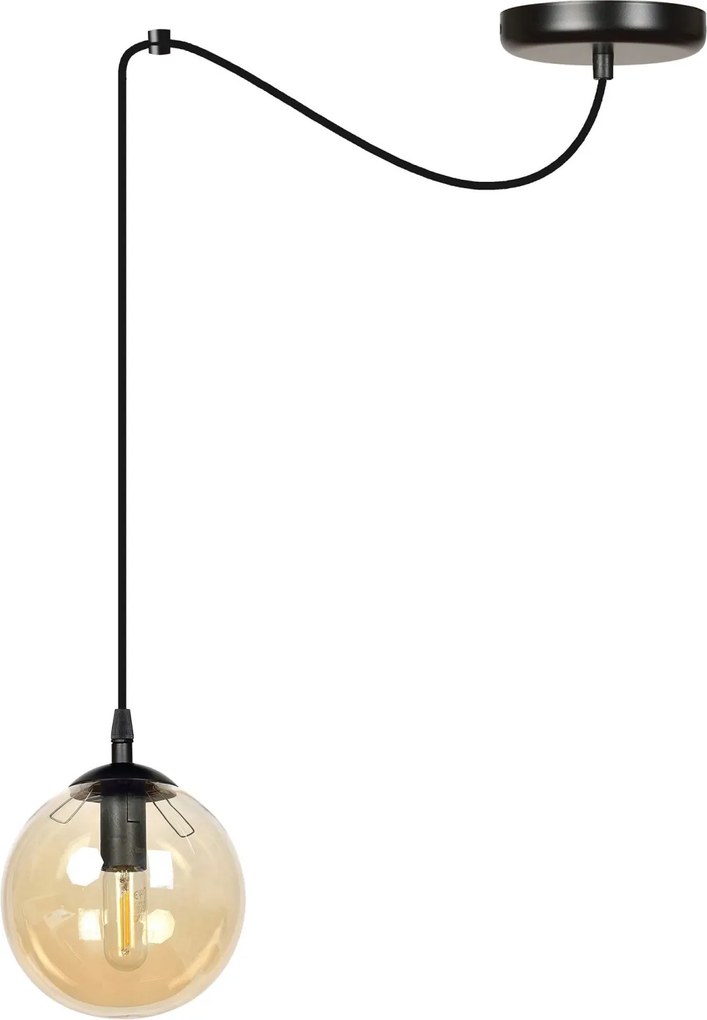 EMIBIG 938-1 GIGI Modern Függesztett Lámpa Borostyán, Fekete E14/T26 IP20