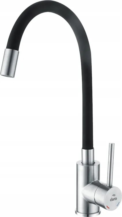 Konyhai csaptelep mozgatható kifolyócsővel gumi fém Duro szuper minőség