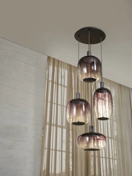 Osram - Tápkábel NEEDLE PENDANT 4xE27/25W/230V antracit