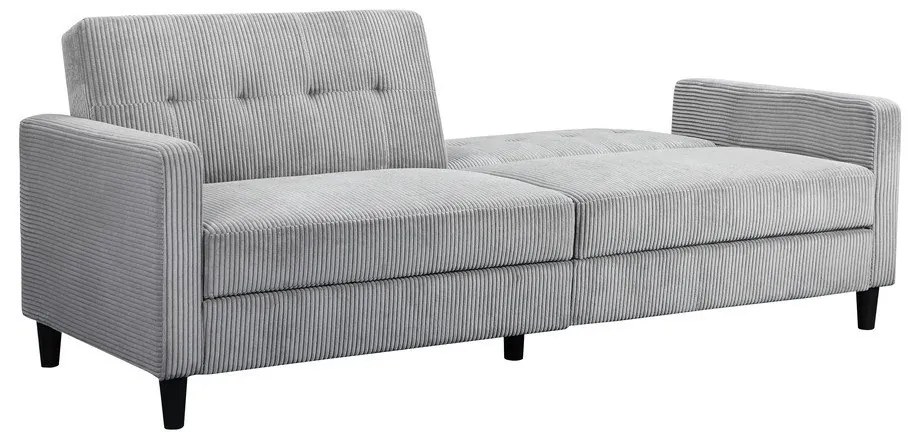 Világosszürke kordbársony kinyitható kanapé 82 cm Hartford – Støraa