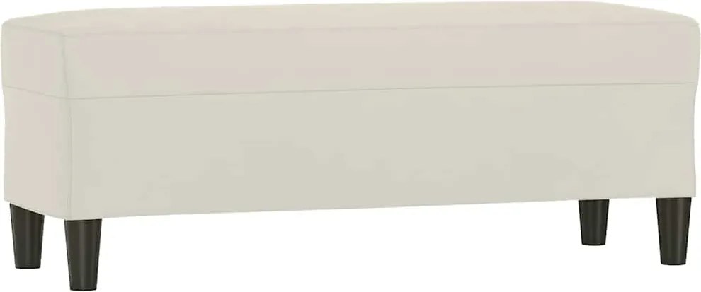 vidaXL krémszínű bársony pad 100 x 35 x 41 cm