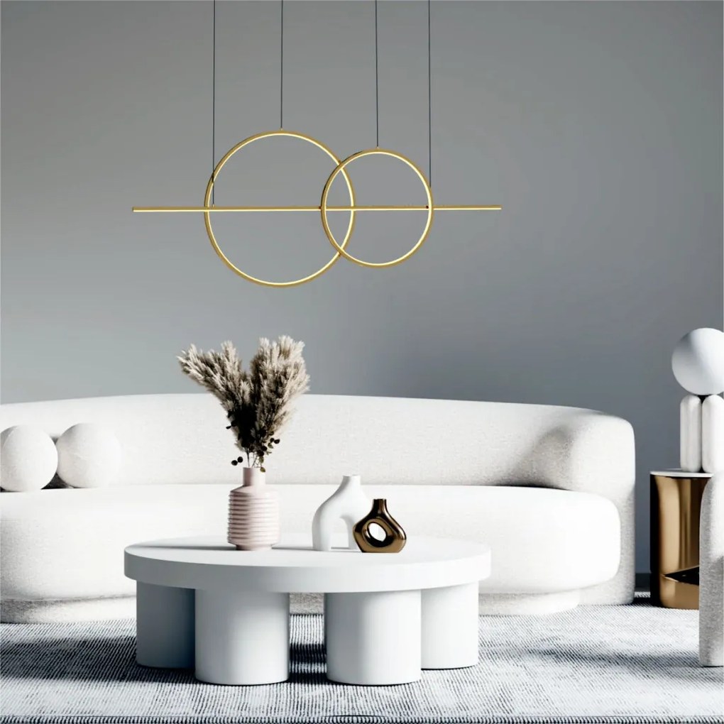 ZUMA LINE MD7358-2A-3GT CHOLET Modern Led Függesztett Lámpa Arany LED IP20