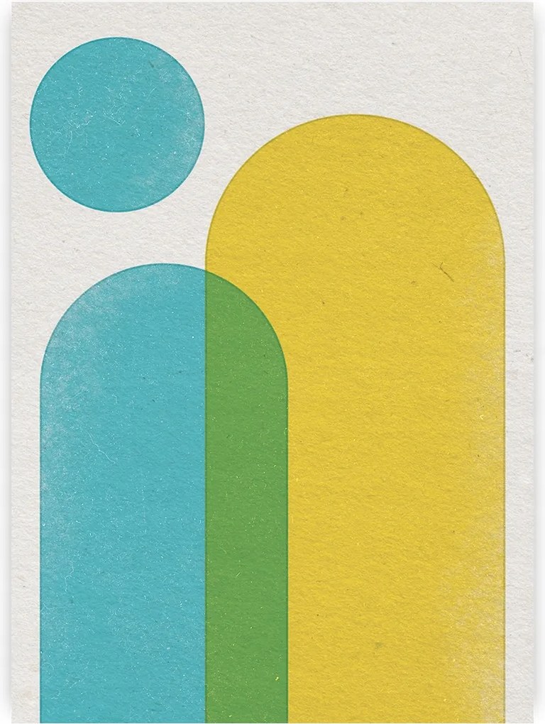 Dekoria Poszter Abstract Shapes II sárga