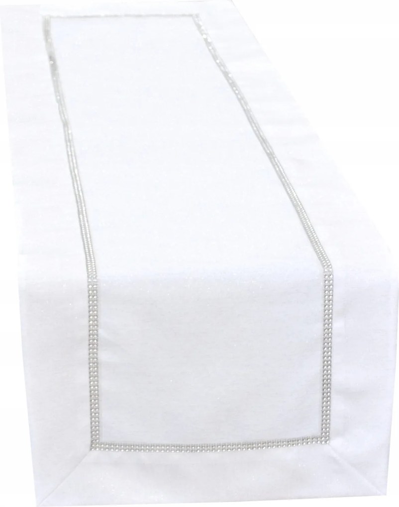 Abrosz csillogó cirkóniákkal Megan fehér 140x260