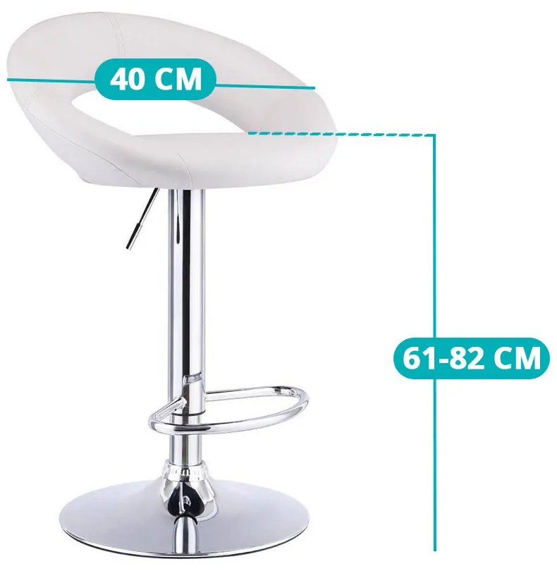 2 db bárszék, választható színben-fehér