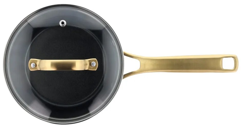 Indukciós tűzhelyhez alkalmas alumínium lábas fedővel, tapadásmentes felülettel 1,5 l – Holm