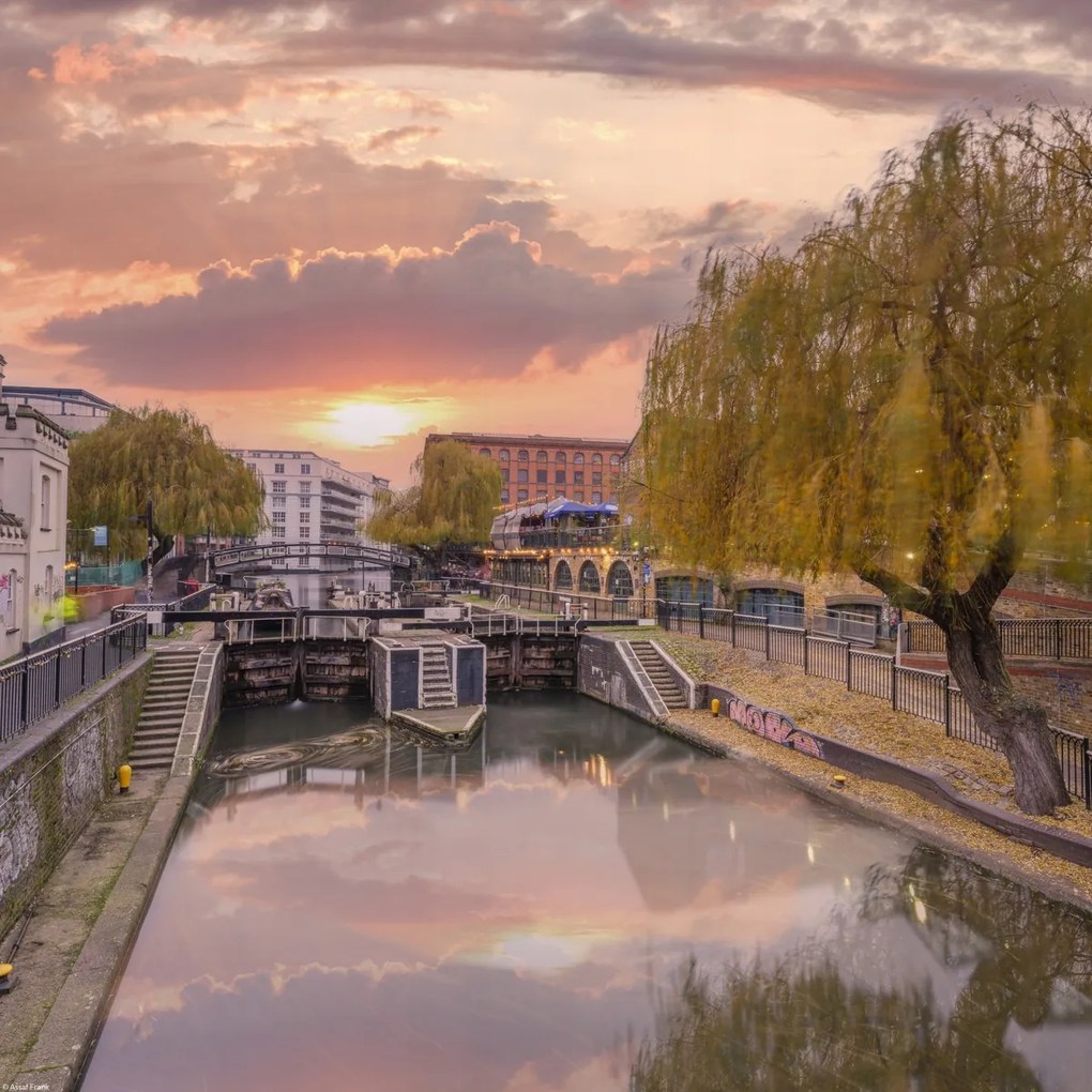 Poszter 40x40cm Regenta csatorna a Camden piacon, Assaf Frank