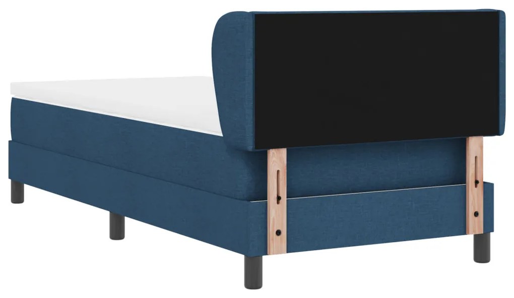 Boxspring Ágy Mattal Kék, 100x200 cm, Szövet