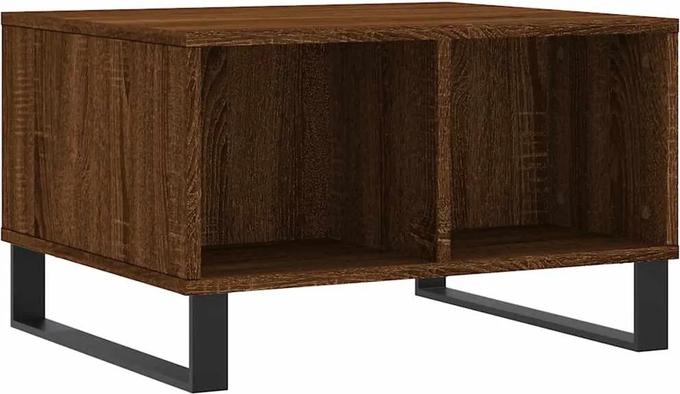 vidaXL barna tölgyszínű szerelt fa dohányzóasztal 60x50x36,5 cm