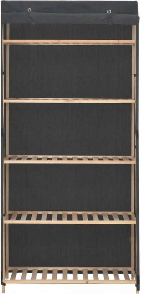 szürke szövet ruhásszekrény 79 x 40 x 170 cm