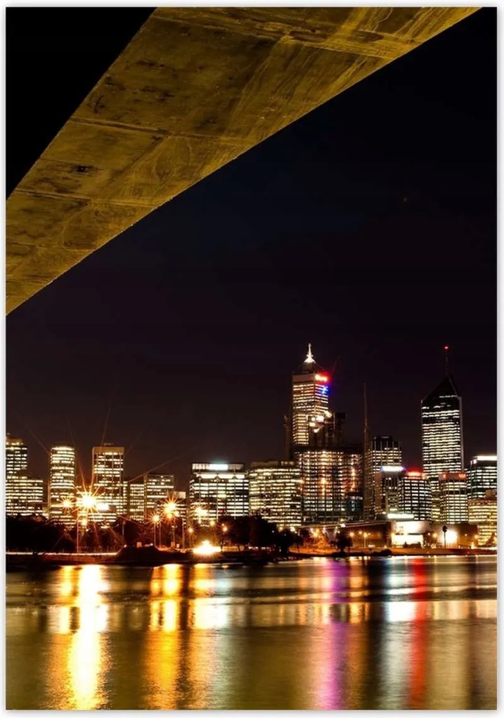 Poszterek 70x100 Éjszakai kép híddal