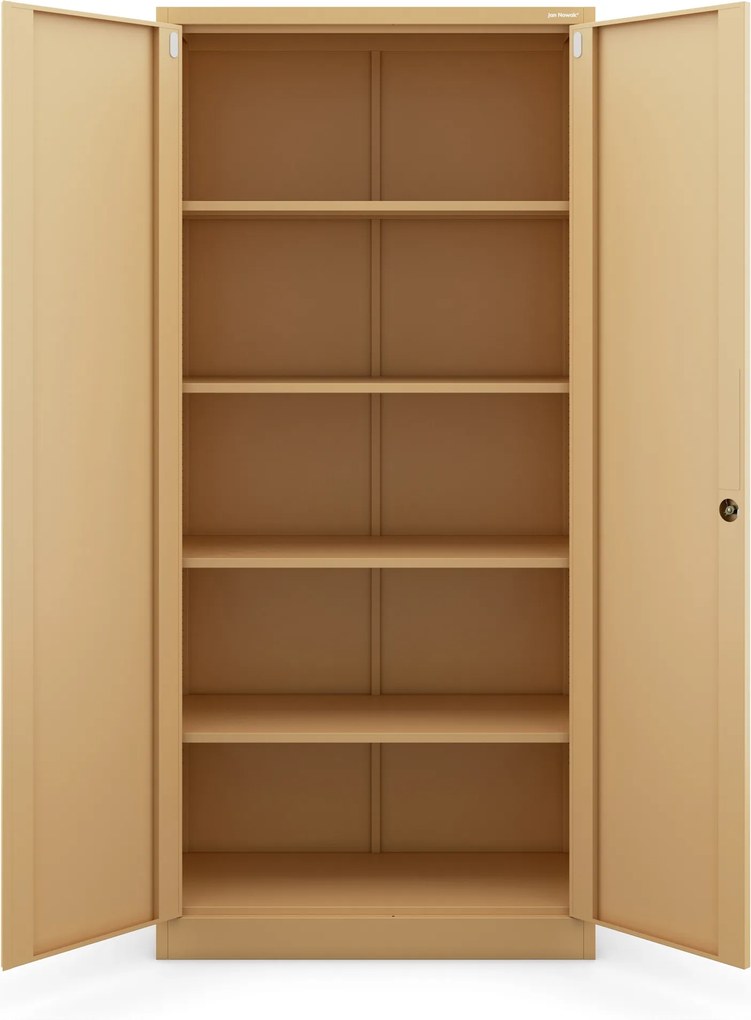 Nagyméretű polcos szekrény JAN H, 900 x 1950 x 400 mm, Fresh Style: bézs