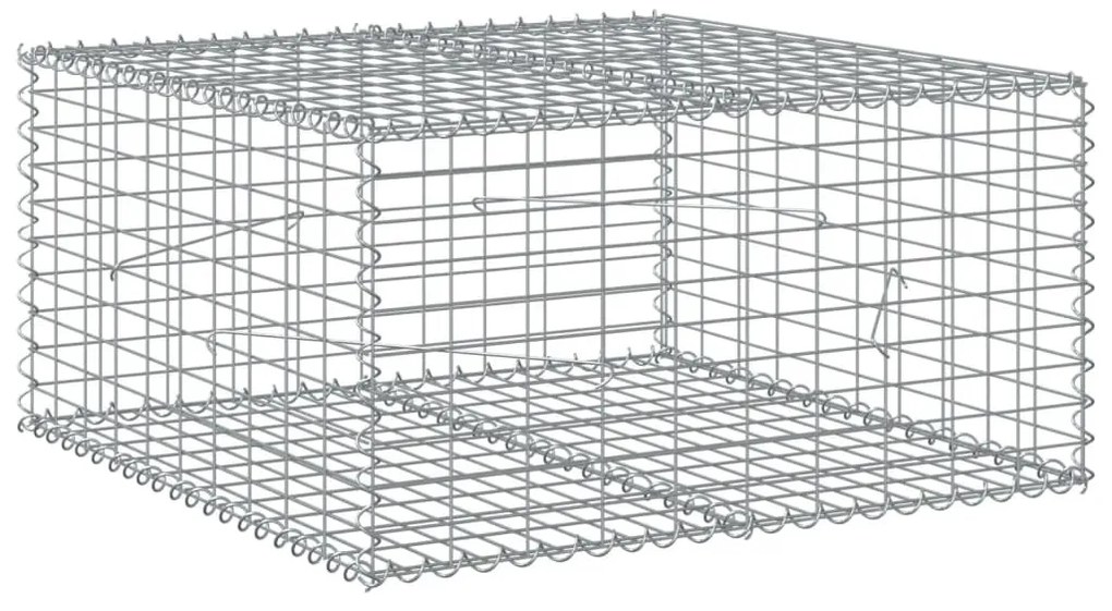 horganyzott vas gabion kosár fedéllel 100 x 100 x 50 cm