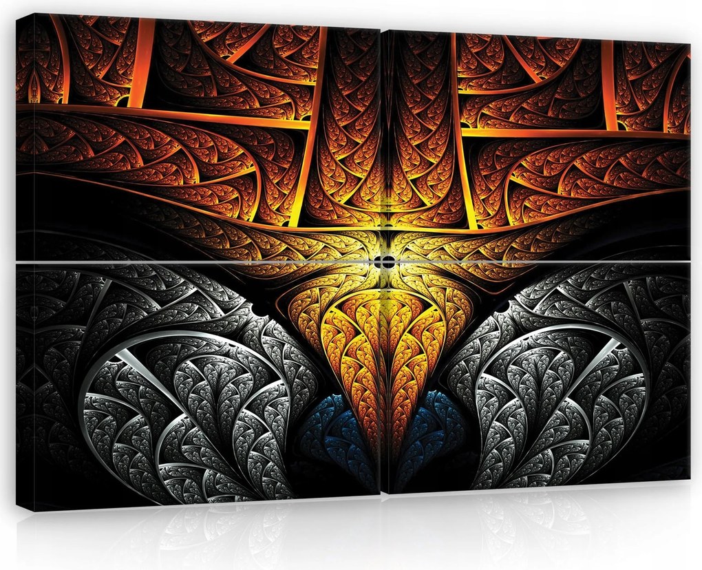 Vászonkép 120x80 Absztrakt fraktál energia fény sötétség kontraszt dinamika