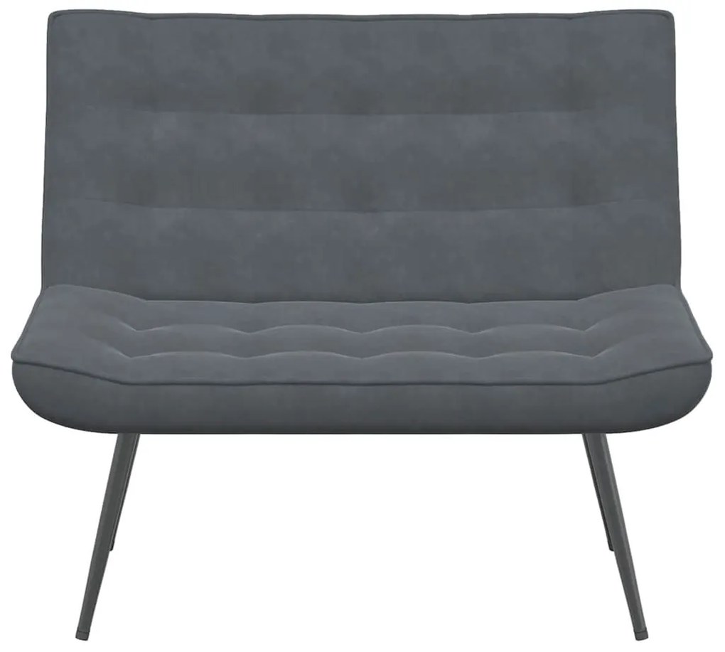 vidaXL sötétszürke bársonypad 110 x 74 x 84 cm