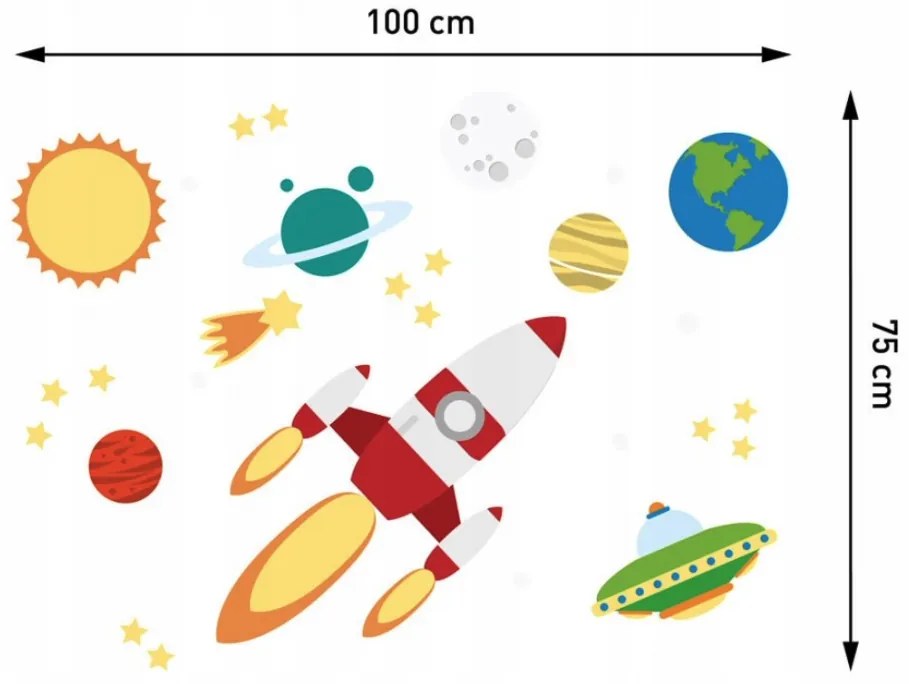 Matricák COSMOS UFO - bolygók 100x75