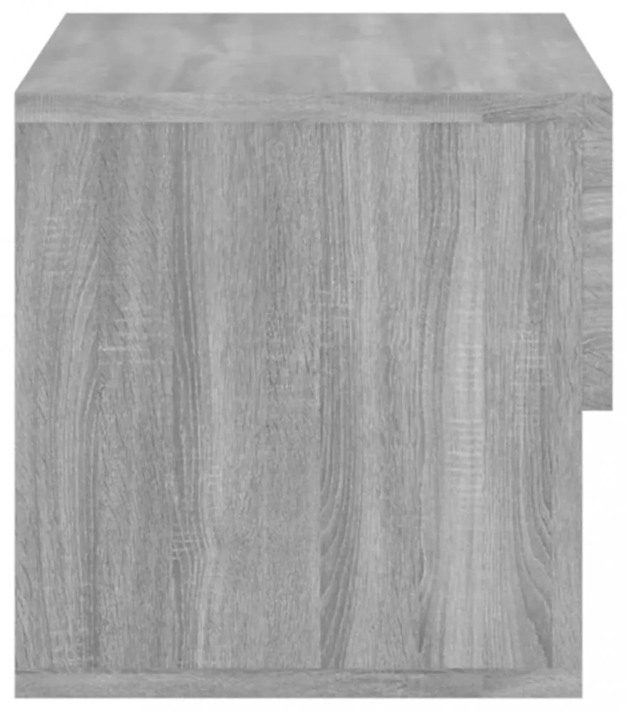 vidaXL 2 db szürke sonoma tölgy színű falra szerelhető éjjeliszekrény