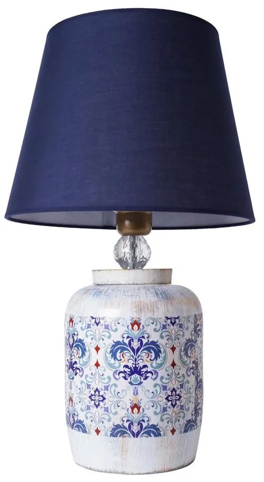 Asztali lámpa RAMZES 1xE27/40W/230V kék/fehér
